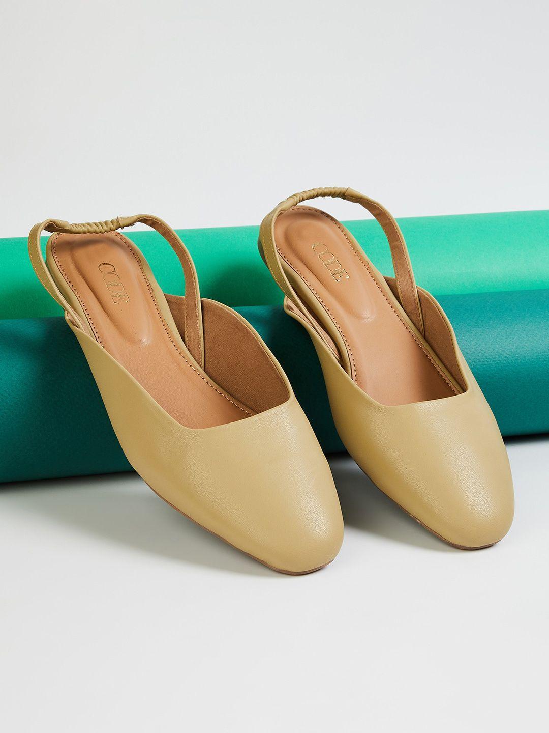 code by lifestyle women cream-coloured flats