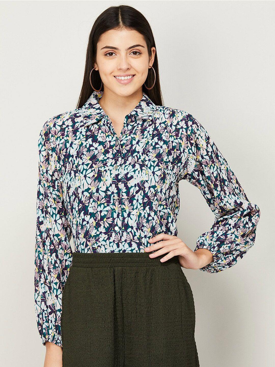 code by lifestyle women floral printed casual shirt