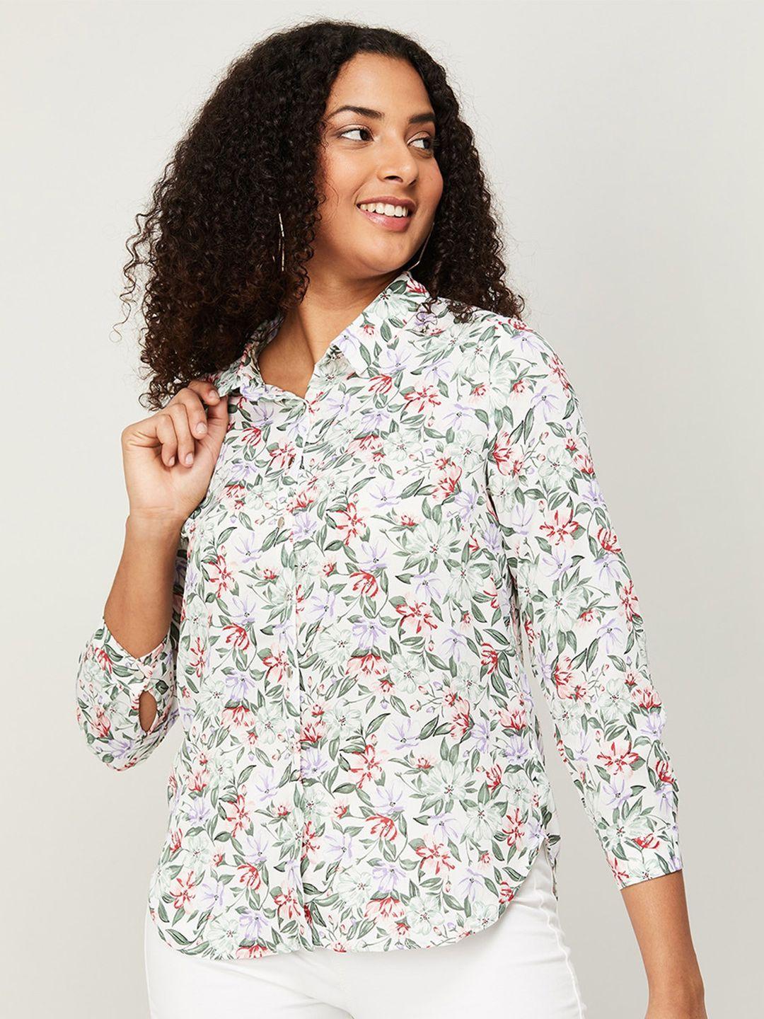 code by lifestyle women floral printed casual shirt