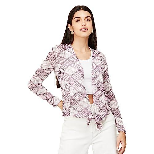 code by lifestyle women lilac viscose rayon regular fit printed shrug_10