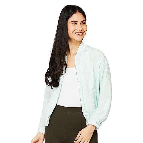 code by lifestyle women mint polyester regular fit solid shrug_16
