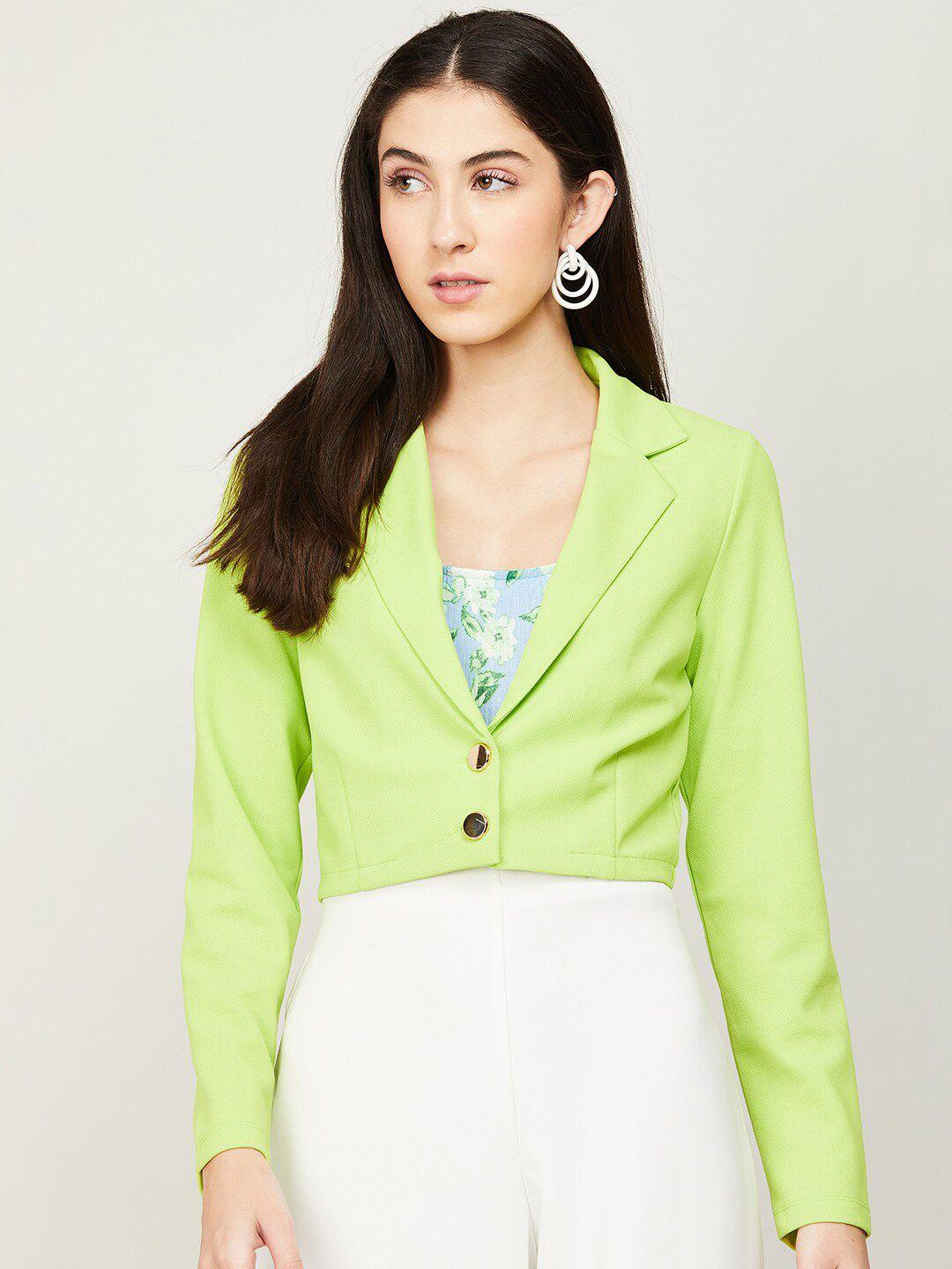 code by lifestyle women notched lapel button shrug