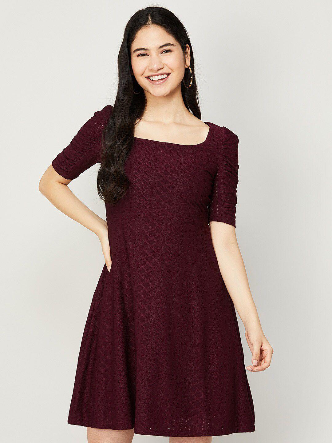 code by lifestyle women red a-line dress