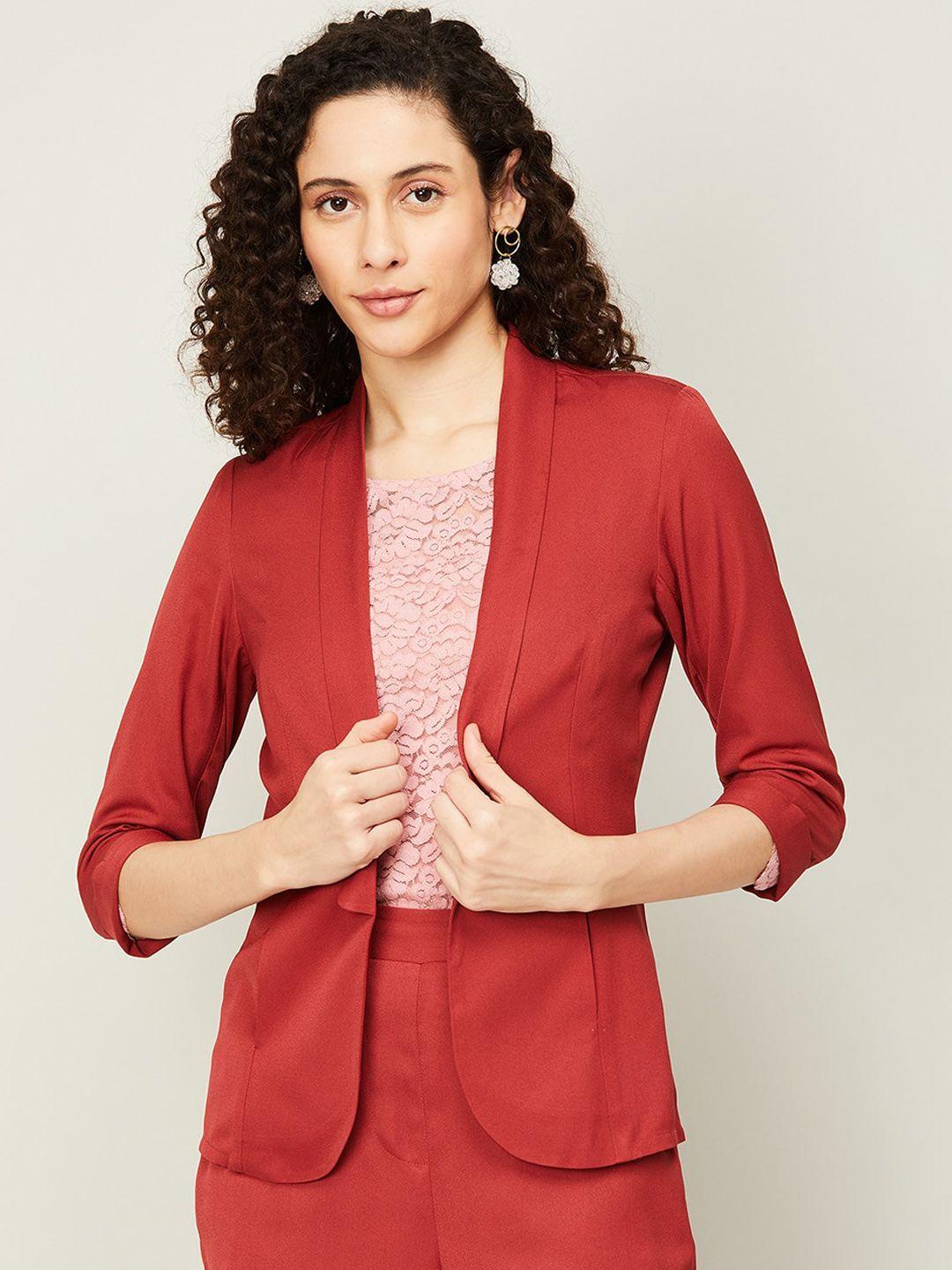 code by lifestyle women solid open front jacket