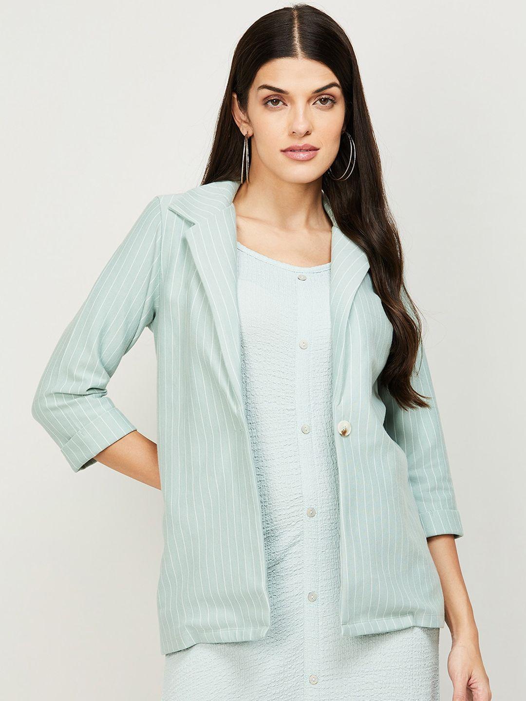 code by lifestyle women striped lightweight tailored jacket
