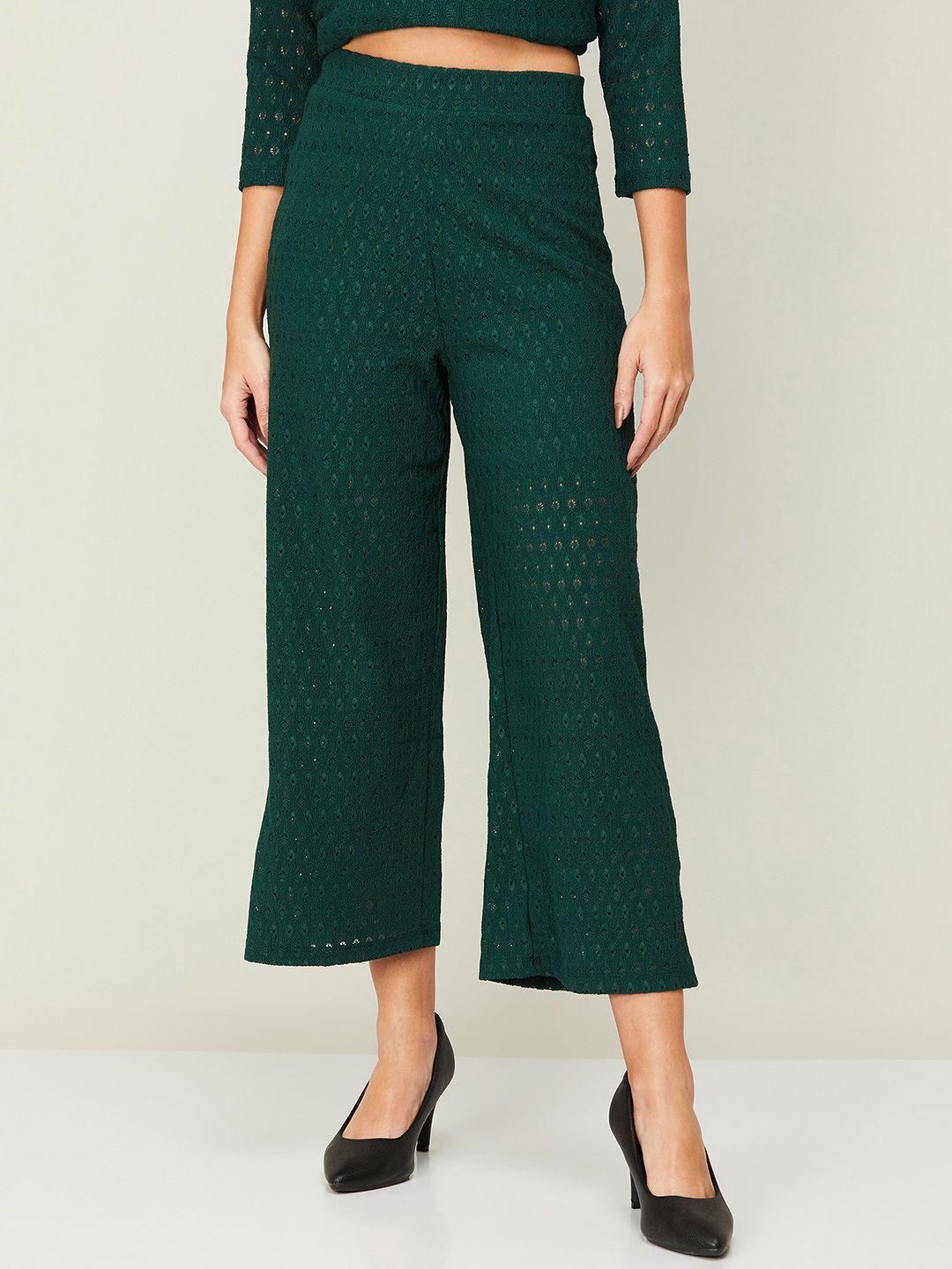 code by lifestyle women textured trousers