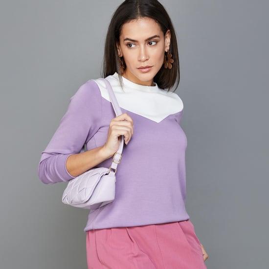 code classic women colourblocked sweatshirt
