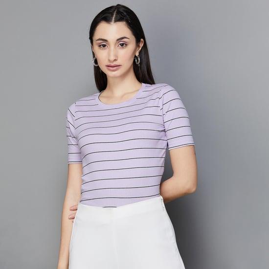 code classic women striped knit top