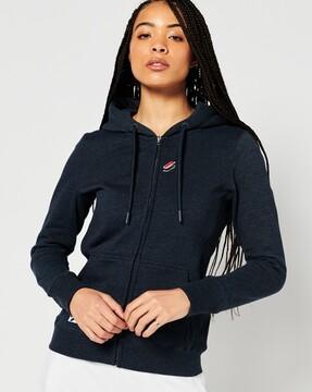 code essential zip-front hoodie