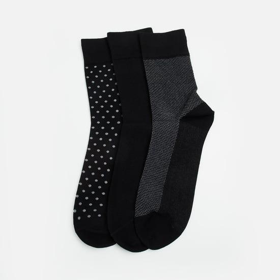code men assorted crew-length formal socks - pack of 3