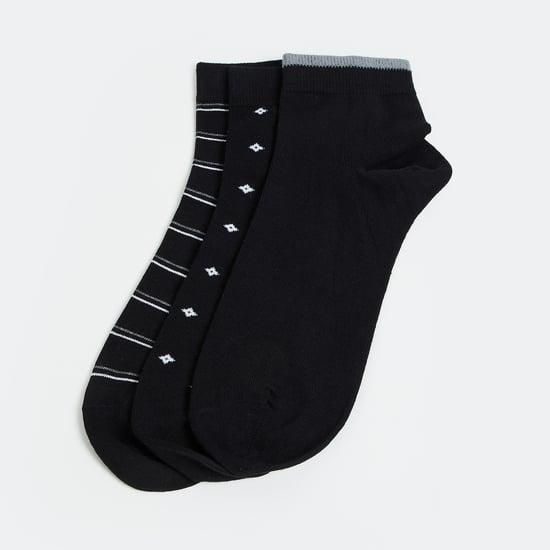 code men assorted formal ankle socks - pack of 3