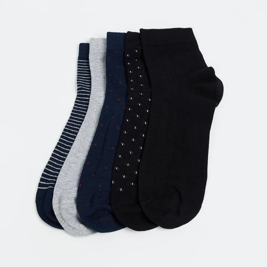 code men knitted ankle-length socks - pack of 5