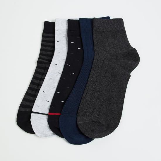 code men knitted ankle-length socks - pack of 5