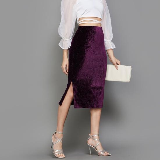 code women embellished pencil skirt