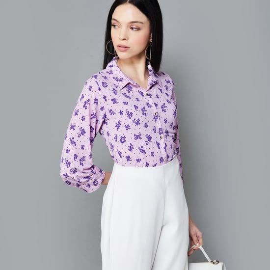 code women floral print casual shirt