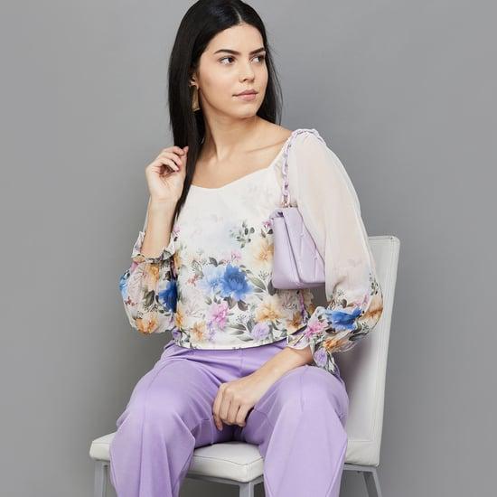 code women floral printed top