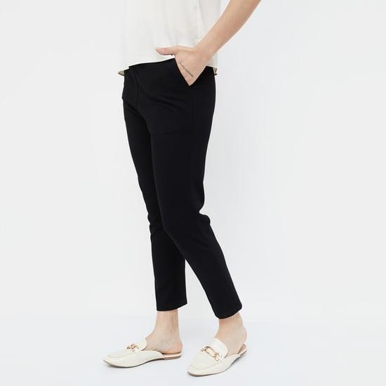 code women solid casual trousers
