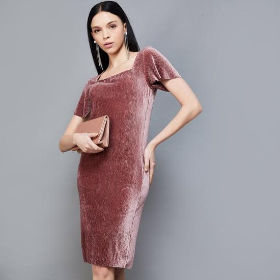 code women solid sheath mini dress