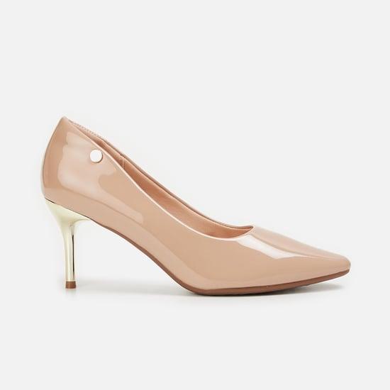 code women solid stiletto heel pumps