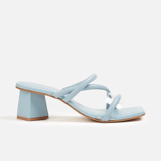 code women solid strappy block heel sandals