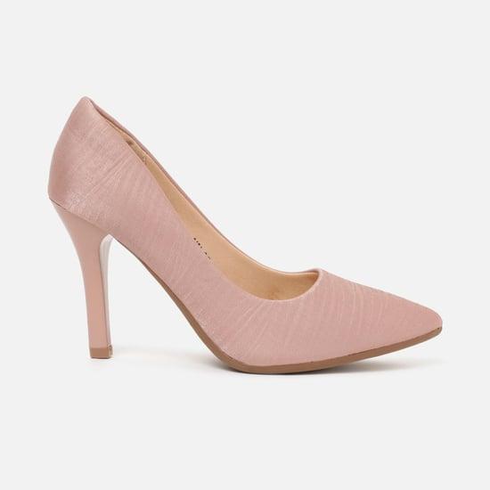code women textured stiletto heel pumps