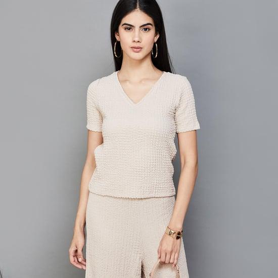 code women textured top