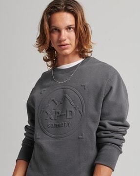 code xpd loose fit crew-neck sweatshirt