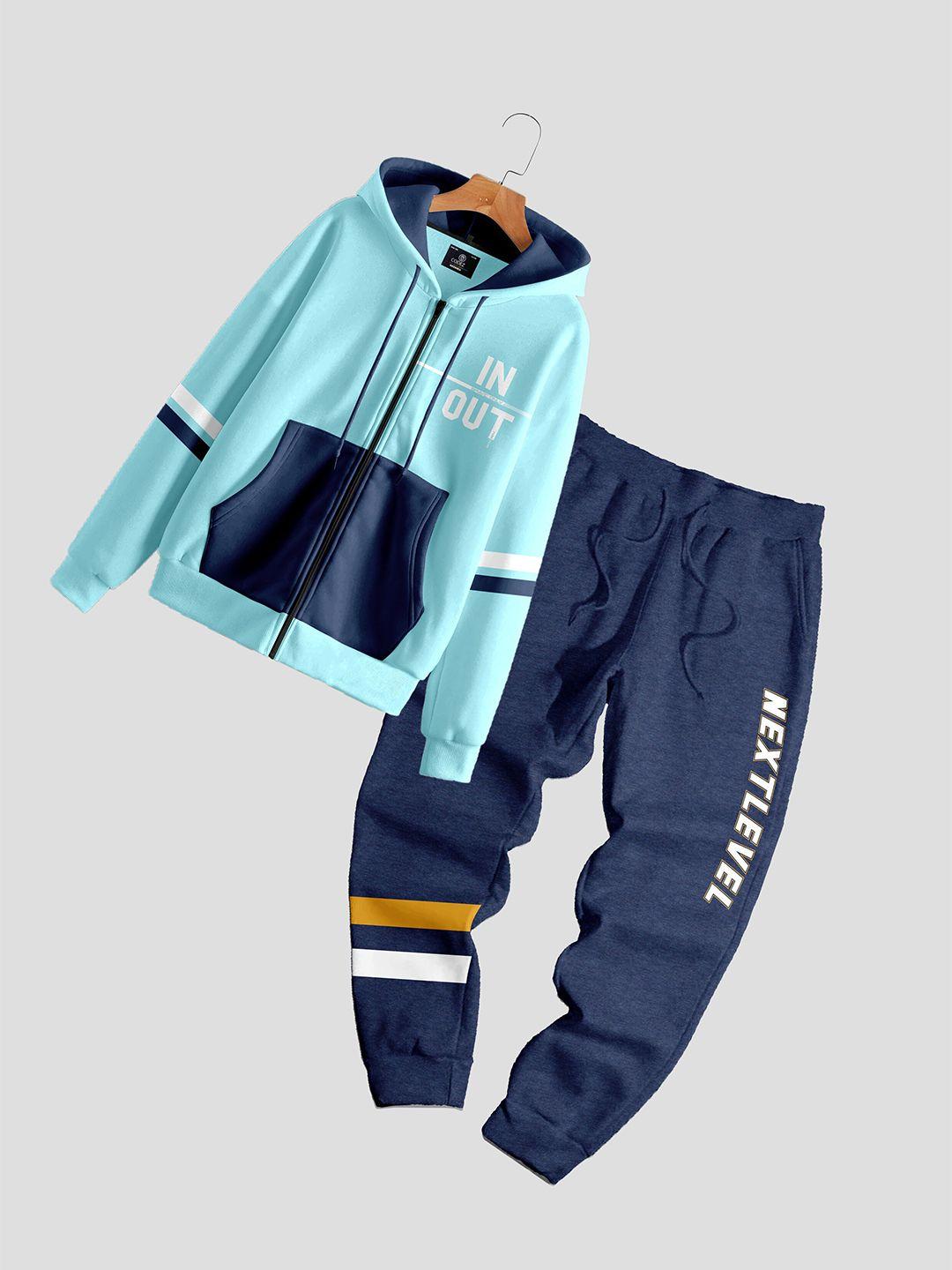 codez boys printed hooded sweatshirt with pyjamas