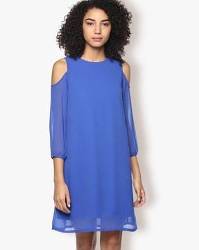 cold-shoulder sheath dress