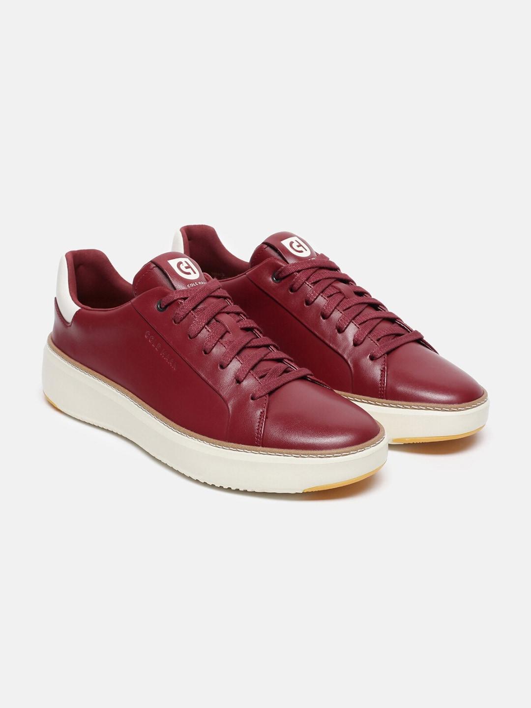 cole haan men leather lace-up sneakers