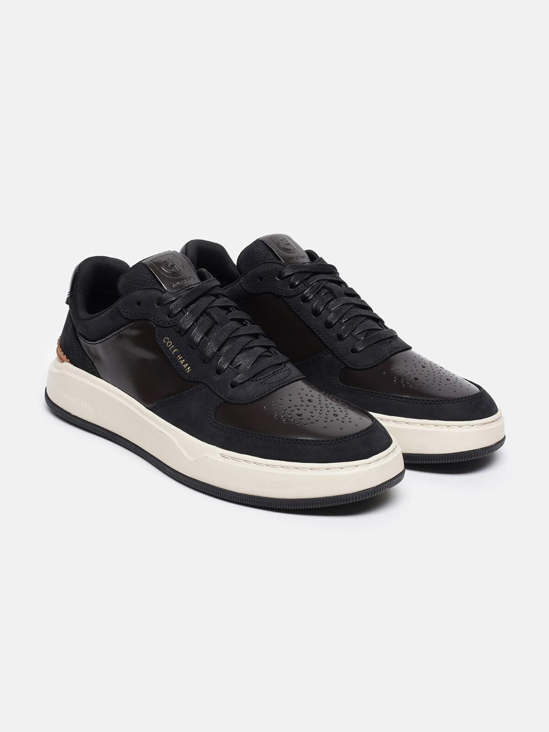 cole haan men perforated leather sneakers