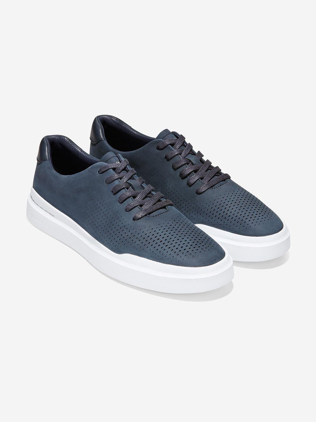 cole haan men perforations leather sneakers