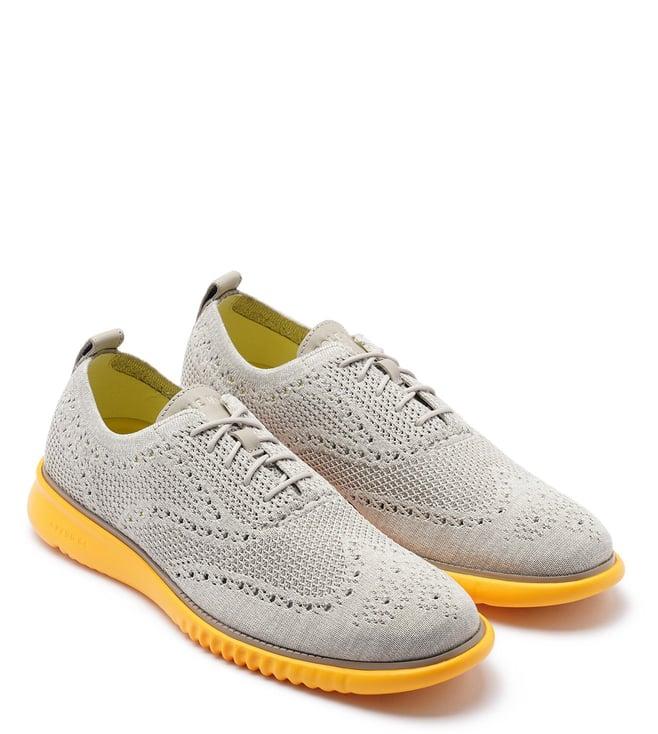 cole haan men's 2 zerogrand stitchlite grey oxford shoes