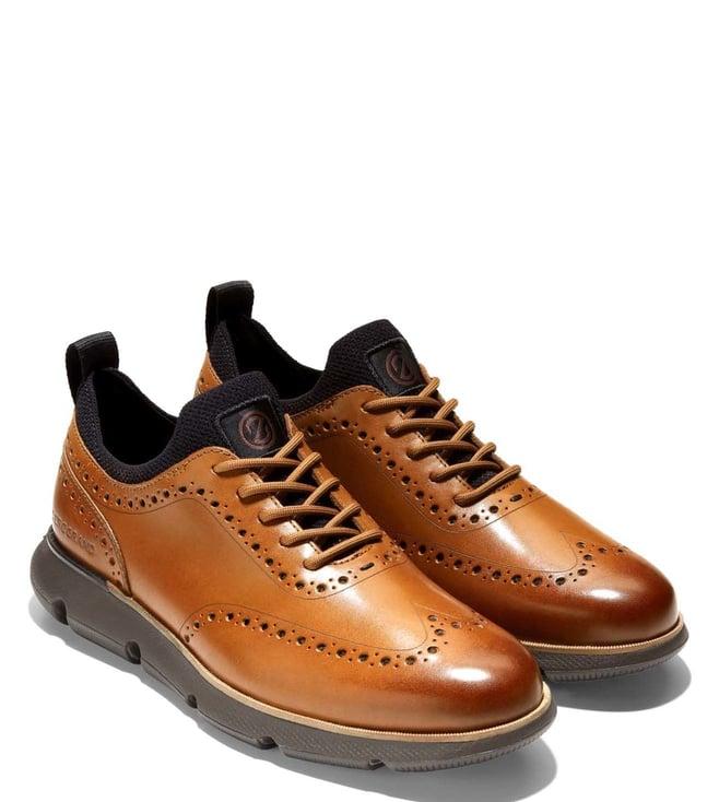 cole haan men's 4.zerogrand tan oxford shoes