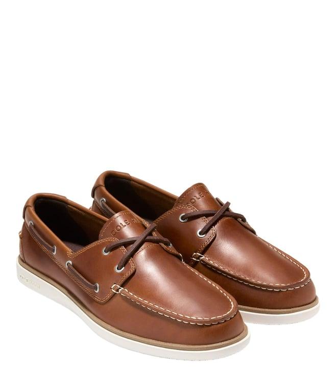 cole haan men's grandpro windward tan boat shoes