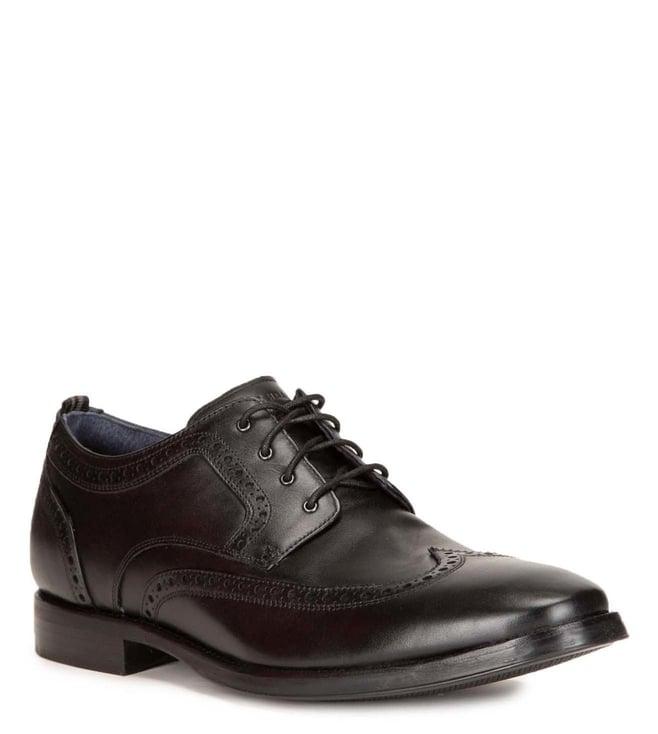 cole haan men's jefferson grand 2 wing black brogue shoes