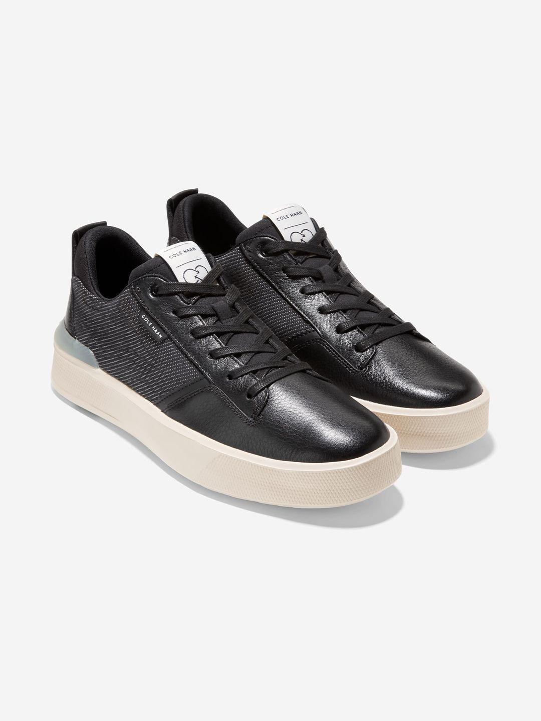 cole haan men leather grandpro crew sneakers