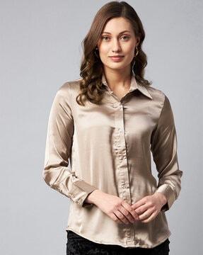 collar-neck classic shirt