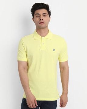 collar-neck regular fit polo t-shirt