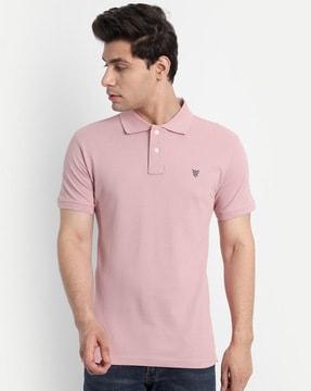 collar-neck regular fit polo t-shirt