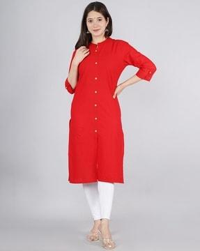 collar-neck straight kurta