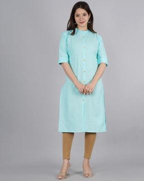 collar-neck straight kurta