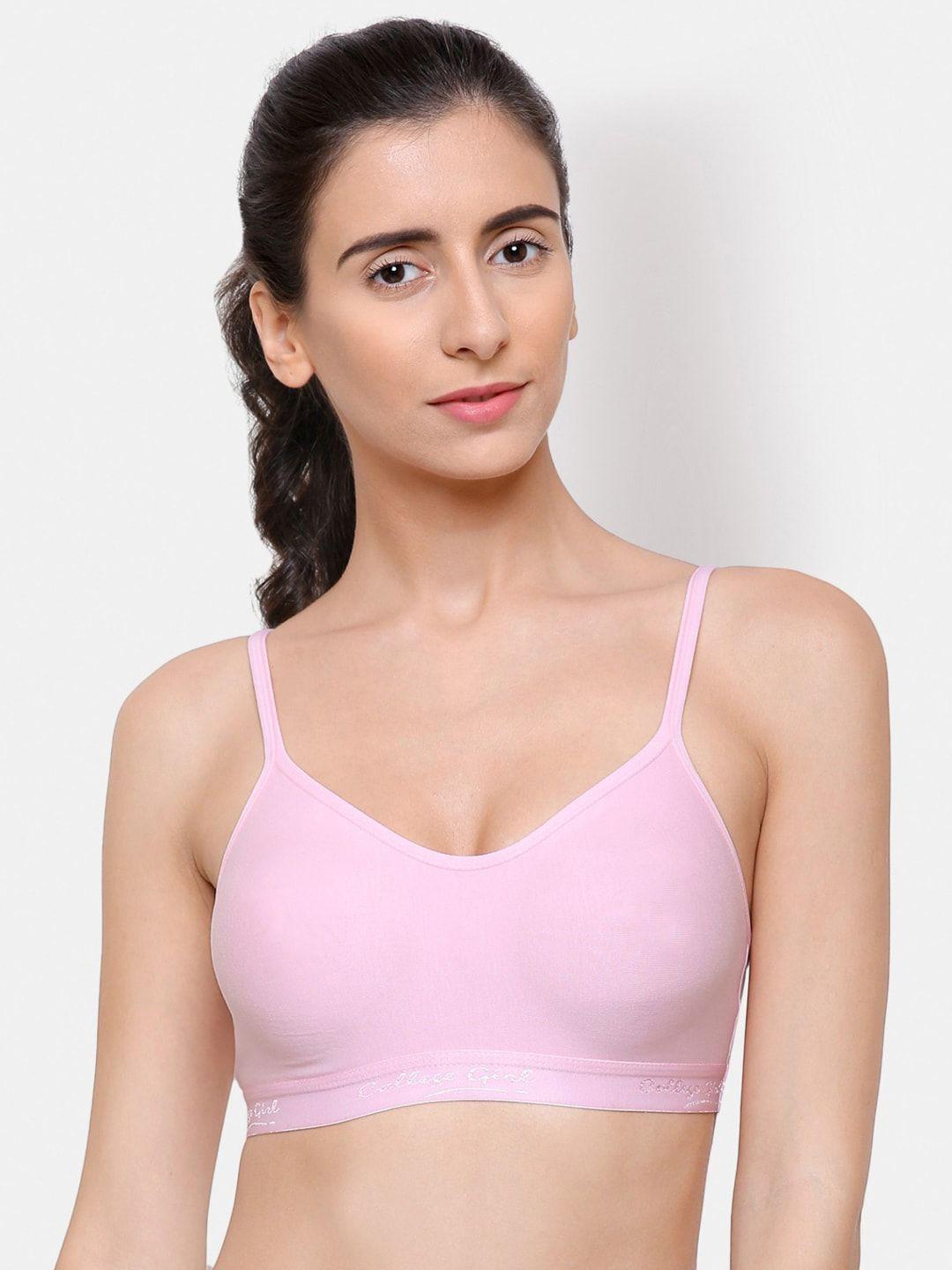 college girl women pink bralette bra