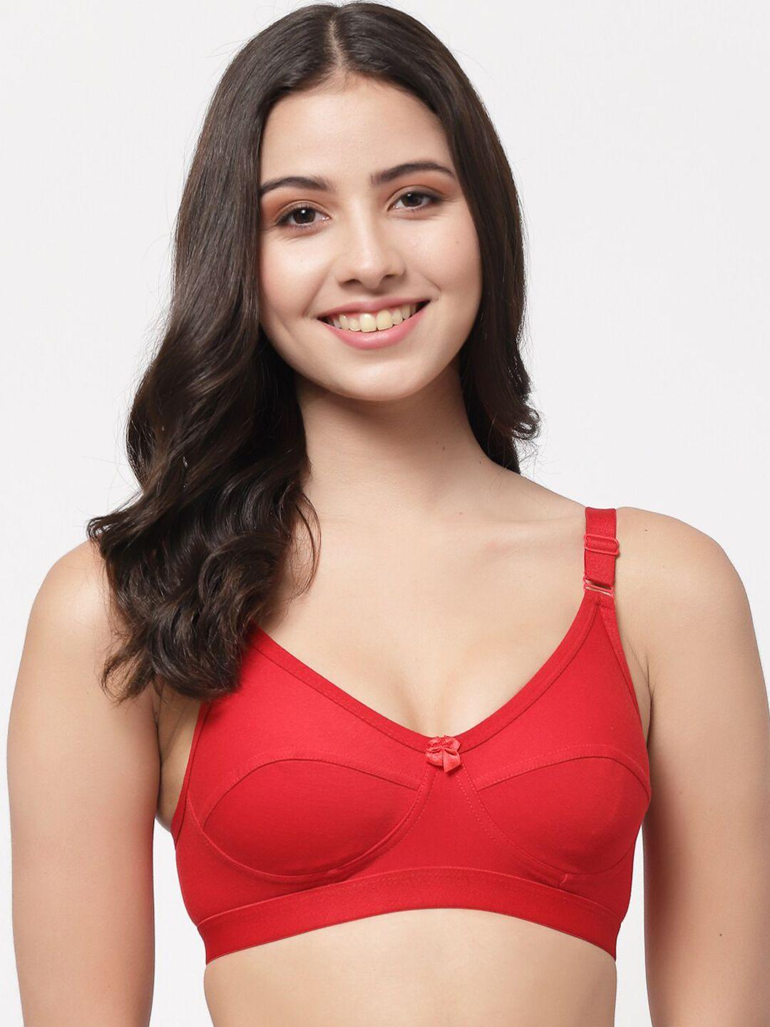 college girl women red cotton bra