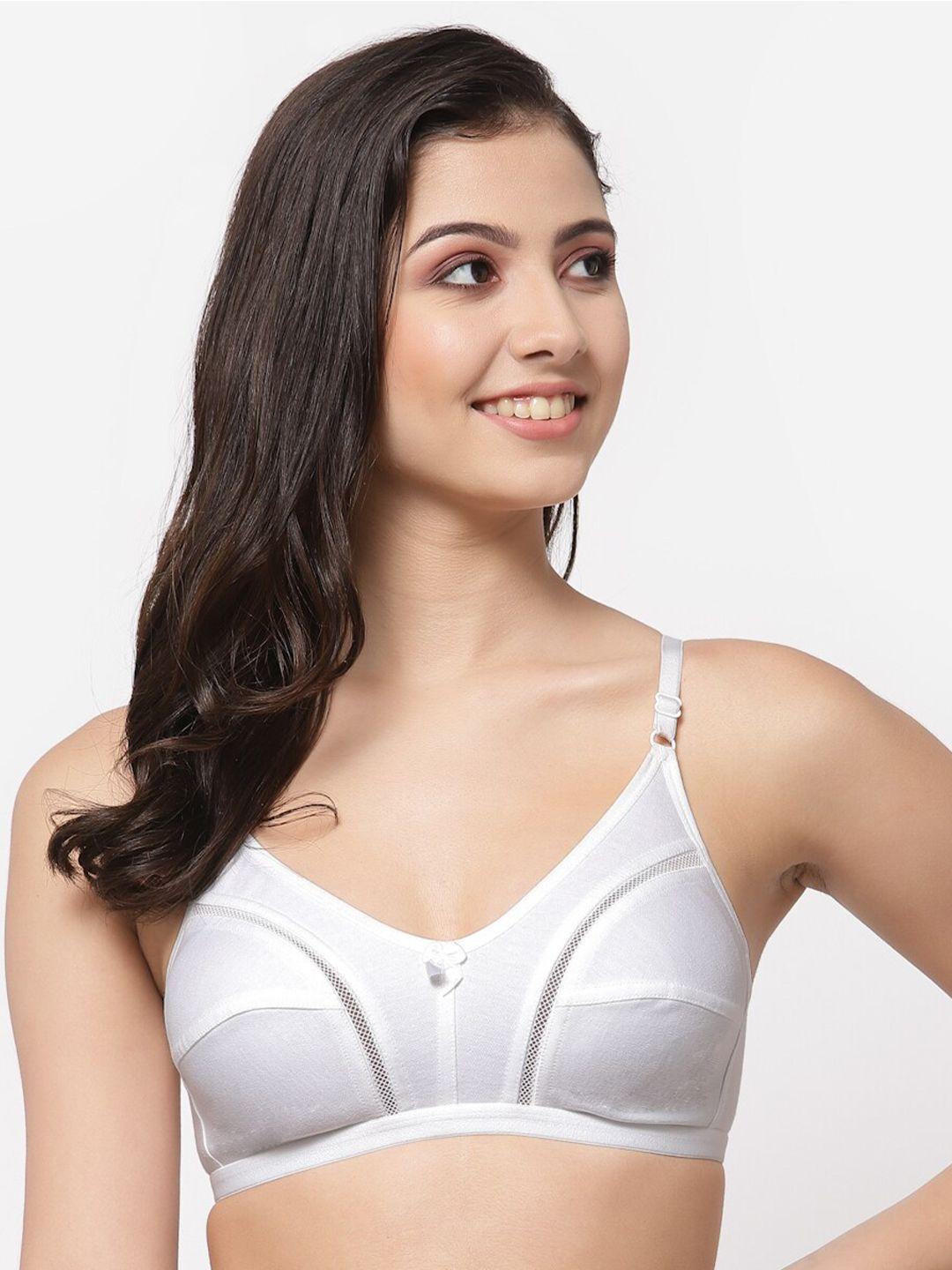 college girl women white cotton bra