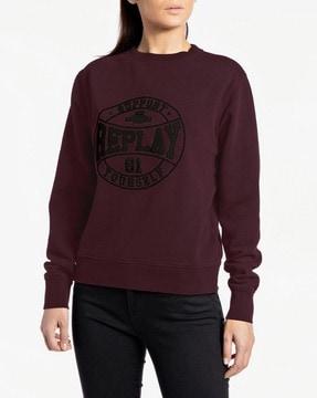 collegiate skinny fit garment dyed sweatshirt