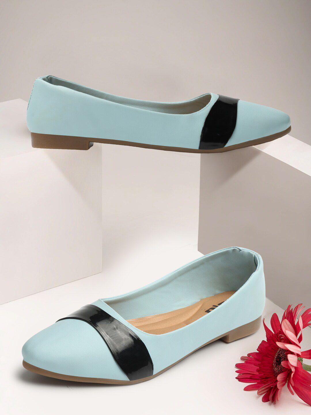 colo colourblocked pointed toe ballerinas