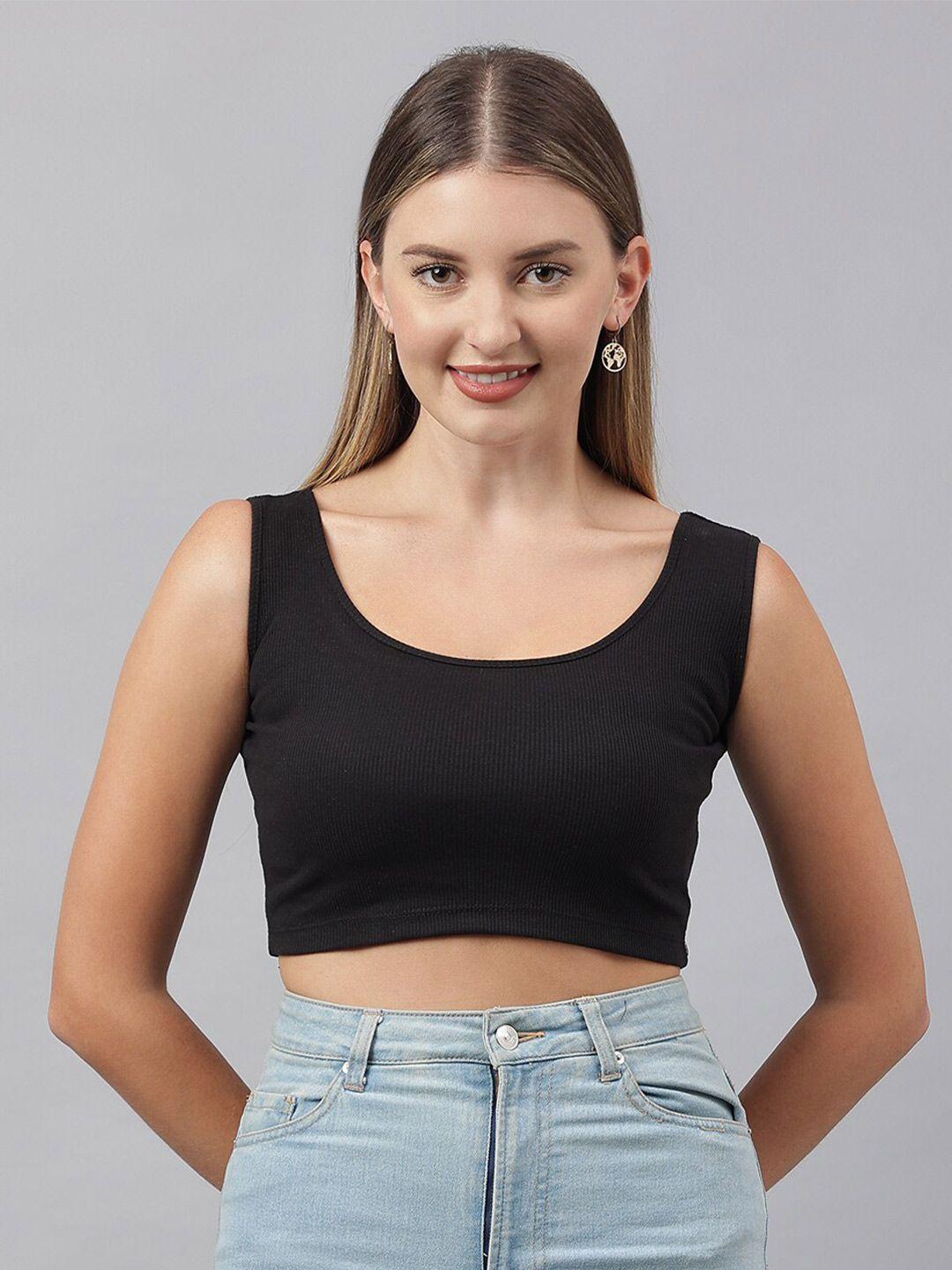 color capital fitted crop top
