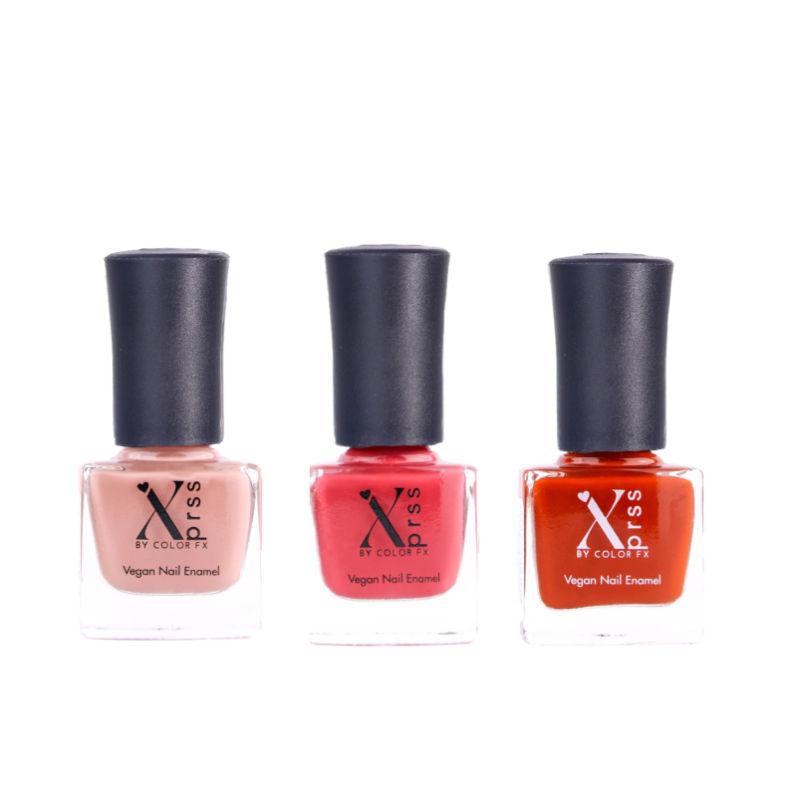 color fx xprss vegan nail enamels - pack of 3