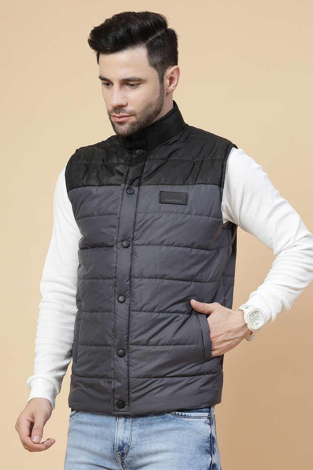 color block button regular fit mens winter wear jacket